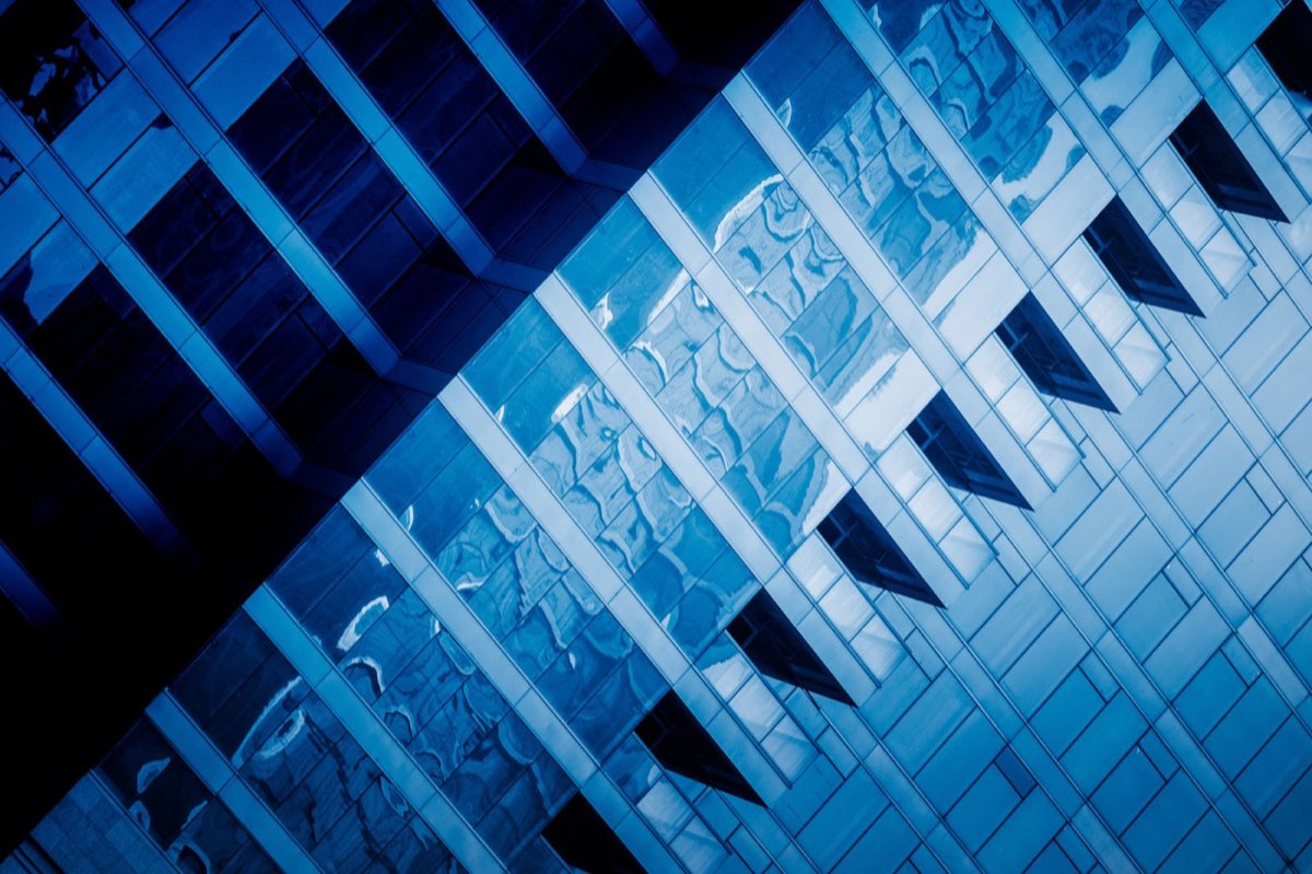 Abstract blue light pattern