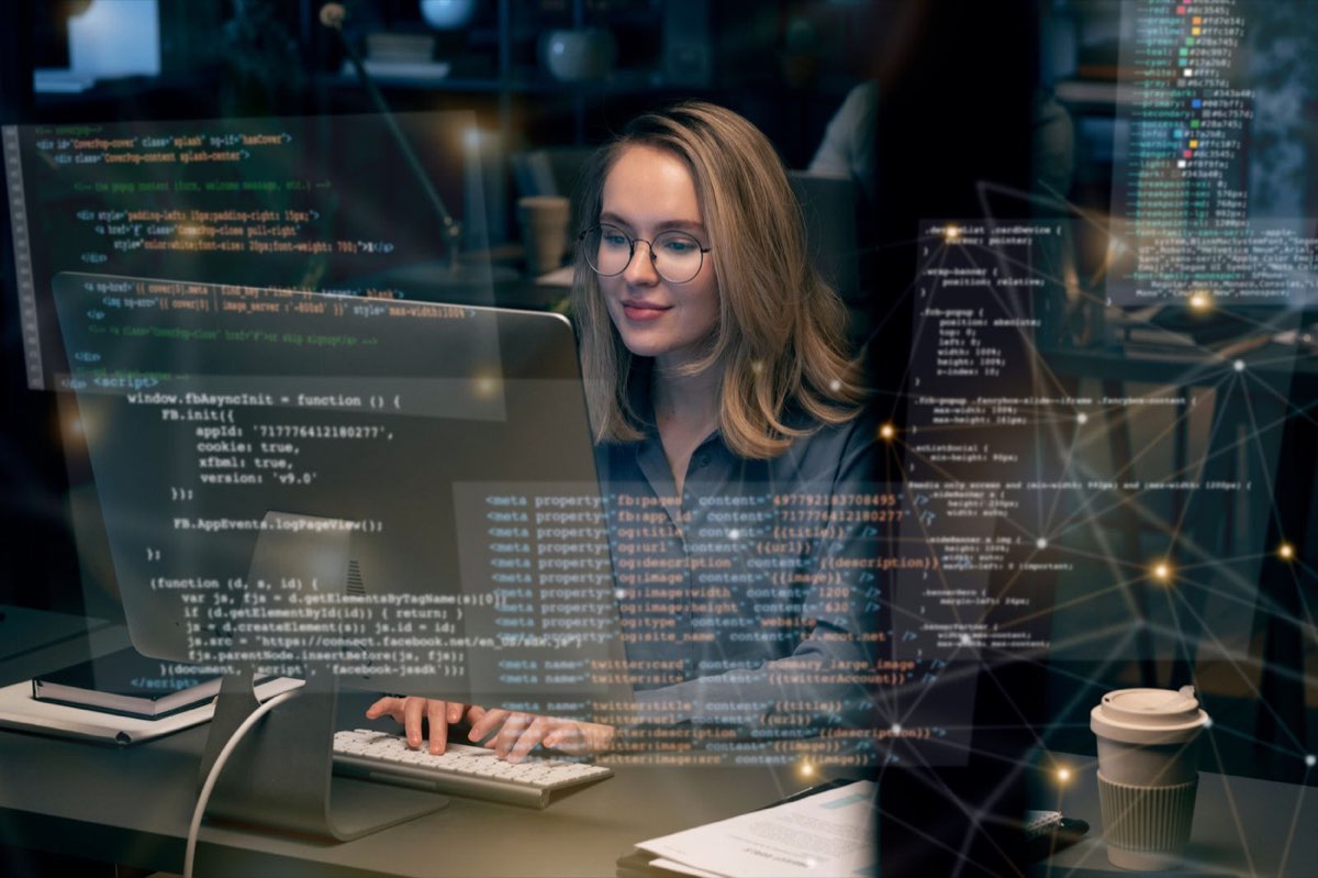 Developer reviewing system code