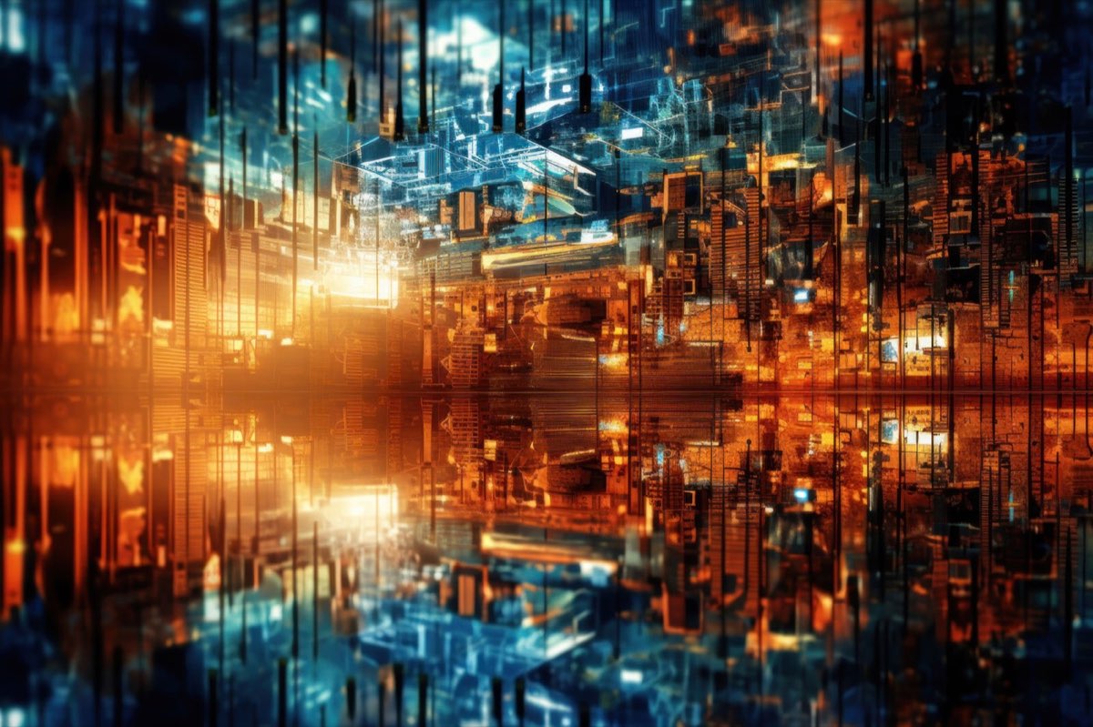 Abstract digital landscape