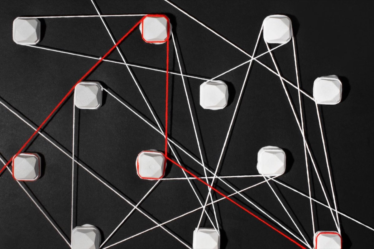Connected network of nodes
